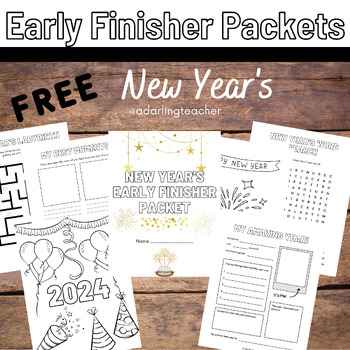Preview of FREE - New Year's Early Finisher Packet - NO PREP
