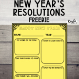 FREE New Year's Resolutions Worksheet