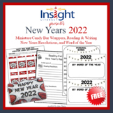 FREE New Years 2022 Resolutions, Mini Candy Bar Wrappers, 