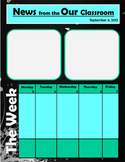 FREE: Newsletter Template with Black and Teal Colors