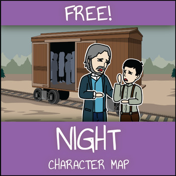 Preview of FREE Night Character Map Worksheet