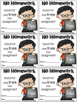free no homework passes