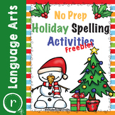 FREE No Prep Christmas Spelling Activities