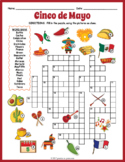 FREE No Prep Cinco de Mayo Crossword Puzzle Worksheet Activity