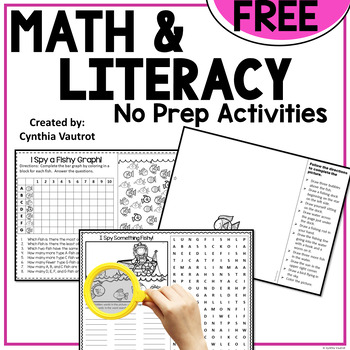 Preview of FREE No Prep Math and Literacy - Critical Thinking Skills