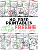 {FREE!} No Prep Printables: Monthly Student Cover Pages