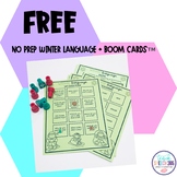 FREE No Prep Winter Language + Boom Cards™ for Speech Therapy