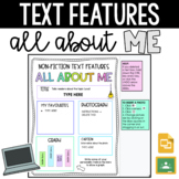 FREE Non-Fiction Text Features - All About Me for Google Slides