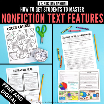 Preview of FREE Nonfiction Text Features Printables and Activities - Google Classroom