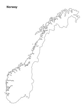 Preview of FREE - Norway - Norsk - Map Outline