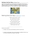FREE | "Nothing Gold Can Stay" by Robert Frost | Spring Po