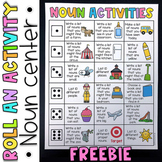 FREE Nouns Literacy Center - Roll an Activity