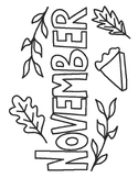 FREE November Coloring Sheet Printable