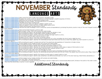 Free November Lesson Plans For Kindergarten Thanksgiving Distance Learning