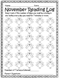 FREE November Reading Log- EDITABLE
