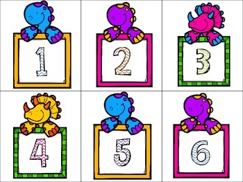 free number cards 1 30 dinosaur themed by the laminating co teacher