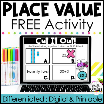 Preview of FREE Number Forms Place Value Activity - 2nd Grade Place Value Math Centers