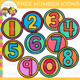 FREE School Math Number Icons Clip Art