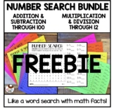 Number Search SAMPLE | Addition Subtraction Mult. & Divisi