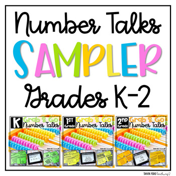 Preview of FREE Number Talks Sampler for Kindergarten, 1st Grade, and 2nd Grade