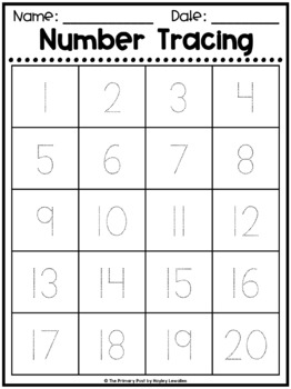 Free Number Tracing By The Primary Post By Hayley Lewallen Tpt