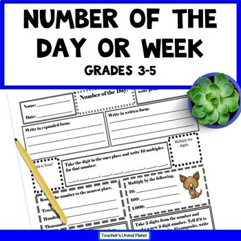 FREE Number of the Day Grades 3-5