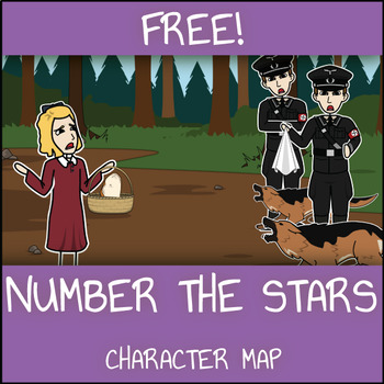 Preview of FREE Number the Stars Character Map Worksheet