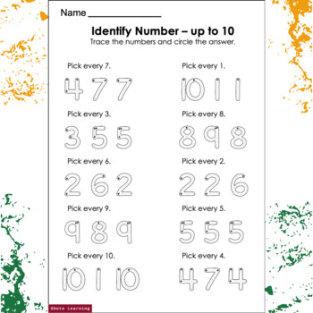 FREE Numbers and Counting up to 10 Pre-K Math Kindergarten Ten Count ...