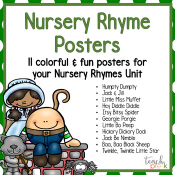 Preview of FREE Nursery Rhymes Posters 11 Nursery Rhymes Included!