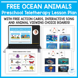 FREE Ocean Animal Preschool Speech Teletherapy Lesson Plan