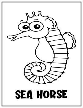 FREE Ocean Animals Coloring Book ,coloring sheet,coloring page | TPT