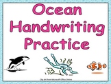 FREE Ocean Handwriting Practice- Kindergarten & 1st Grade
