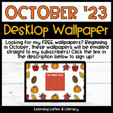 FREE October 2023 Fall Pumpkins and Leaves Wallpaper Compu