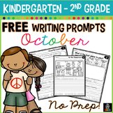 FREE October Writing Prompts for Kindergarten to Second Grade