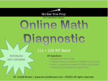 Preview of FREE Online Math Diagnostic Assessment for RIT Band 211 - 220