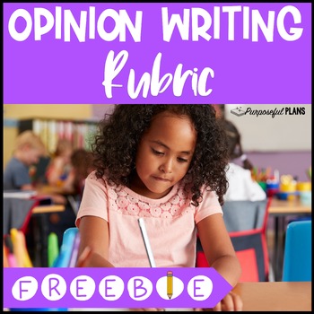 Preview of Opinion Writing Rubric Form - Self Editing Template - 3rd - 5th FREEBIE