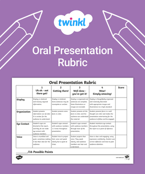 oral presentation rubric free