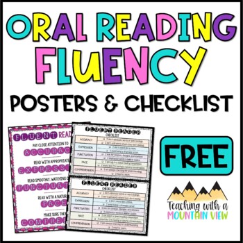 Preview of Oral Reading Fluency Posters and Fluent Reader Checklist