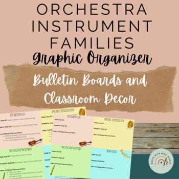 Preview of FREE Orchestra Instrument Family Graphic Organizer Printable