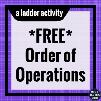 Preview of Order of Operations Ladder Activity