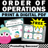 FREE Order of Operations Task Cards Winter Math Activities