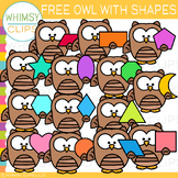 FREE School Owl With Shapes Clip Art