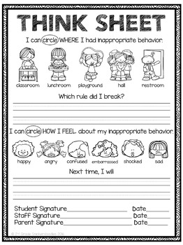 Free P B I S Think Sheet By 2nd Grade Snickerdoodles Tpt