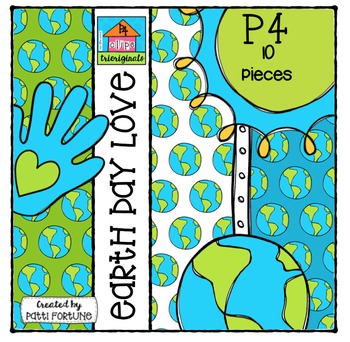 Preview of FREE P410 Earth Day Love {P4 Clips Trioriginals Digital Clip Art}