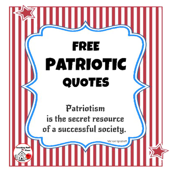 Preview of FREE ... PATRIOTIC Growth Mindset Quotes for Bulletin Boards ⭐ Freebie