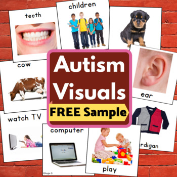 Preview of Picture Cards Bundle Sample FREE | Communication Cards | Autism Visual Aids