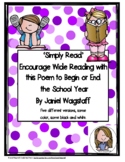 Poem to Motivate Readers for Back to School or the End of 