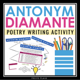 Poetry Writing Activity - Formula Poem Antonym Diamante Wr