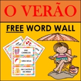FREE PORTUGUESE SUMMER VOCABULARY: WORD WALL (O VERÃO)