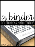FREE PREVIEW! A Binder of Literacy and Math Centers